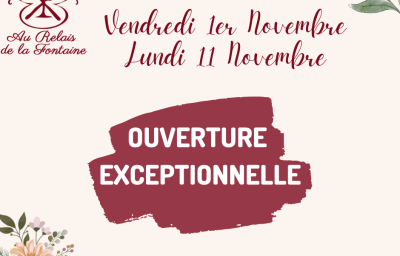 Ouverture exceptionnelle